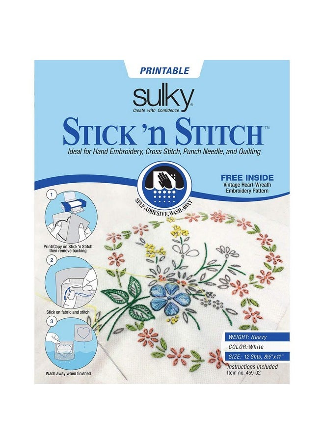 مثبت لاصق ذاتي اللصق من Stick N Stitch، اثنا عشر ورقة مقاس 8-1/2 × 11 - pzsku/Z57405EA723DF3C419F83Z/45/_/1736426240/dac2b3db-08d7-404e-ada6-63800f17cb05