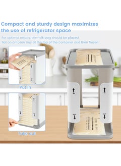 Peachjoy Freeze Organizer for Breast Milk Storage Bags, 1700ml Breast Milk Storage Organizer Breast Milk Storage Tower First in First Out Breastmilk Bag Organizer for Freezing Breastmilk, 8.1 × 6.5 × 4.7 in  - Image 2