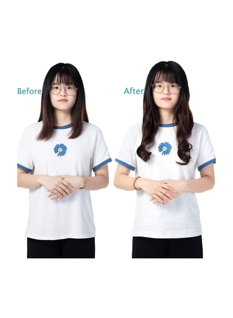 Estelle Clip in Hair Extensions 4Pcs 11Clips Curly Wavy Thick Full Head Double Weft Clip on Synthetic Hair Extension Wavy Hairpieces for Women Medium Brown Curly - Image 4