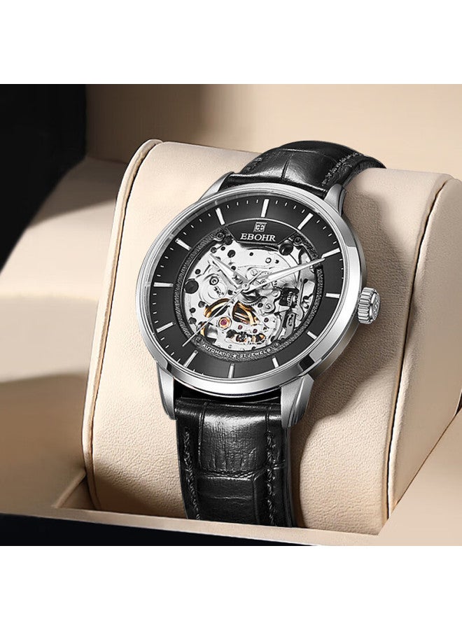 Ebohr Men's Automatic Mechanical Skeleton Watch Luminous Wrisch National Brand New Year Birthday Valentine's Gift - Image 1
