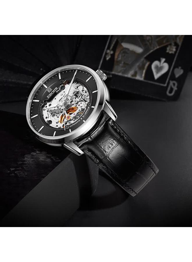 Ebohr Men's Automatic Mechanical Skeleton Watch Luminous Wrisch National Brand New Year Birthday Valentine's Gift - Image 2