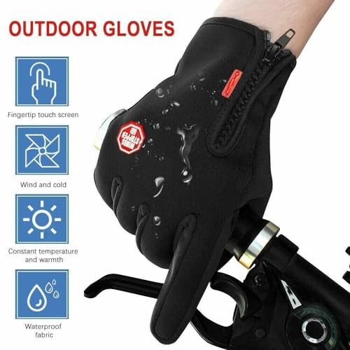 HHADEK Winter Gloves for Bike Riding - Warm Thermal Gloves for Men and Women - Windproof and Water Splash-Proof - Adjustable Size and Non-Slip Design - Multipurpose Gloves and Gifts (L) - Image 4