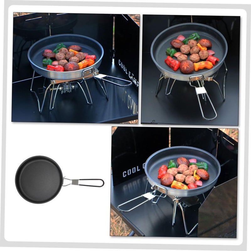 Aluminum Alloy Camping Frying Pan Non Stick Folding Skillet for Outdoor Hiking Travel - Image 4