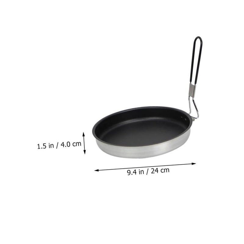 Aluminum Alloy Camping Frying Pan Non Stick Folding Skillet for Outdoor Hiking Travel - Image 3