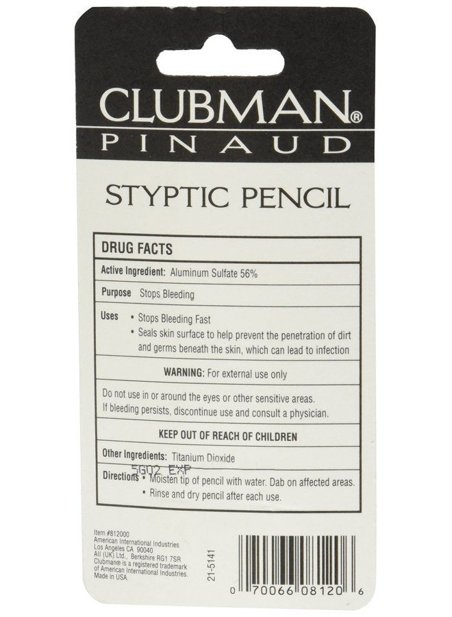 Clubman Pinaud Styptic Pencil Travel Size .33 oz (Pack of 3) - Image 2