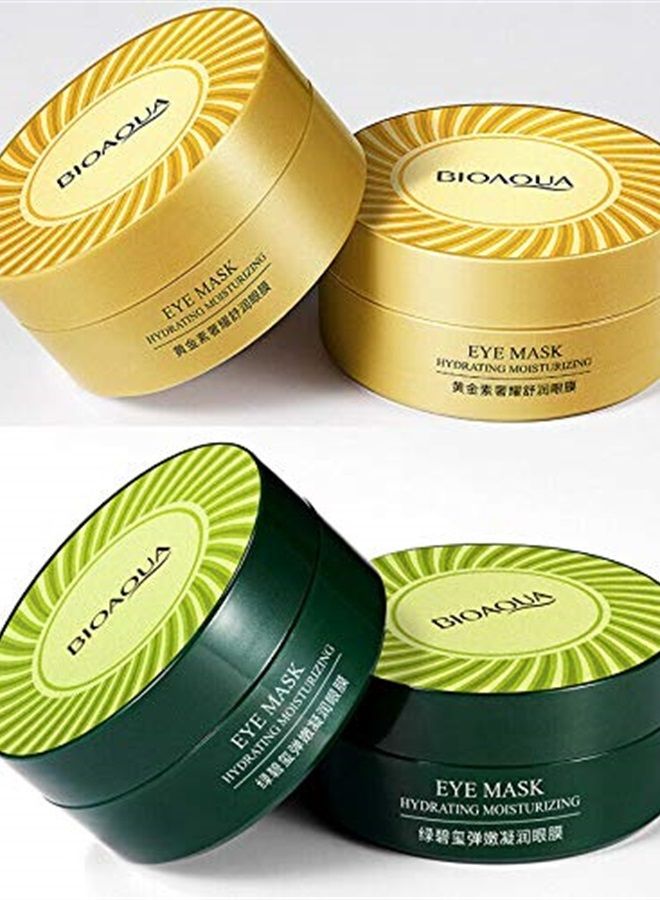 BIOAQUA 30 Pairs Eye Mask Moisturizing Hydrating Anti-Wrinkle Anti-Aging Remove Dark Circles Smooth Nourishing Refreshing (GOLD) - Image 1