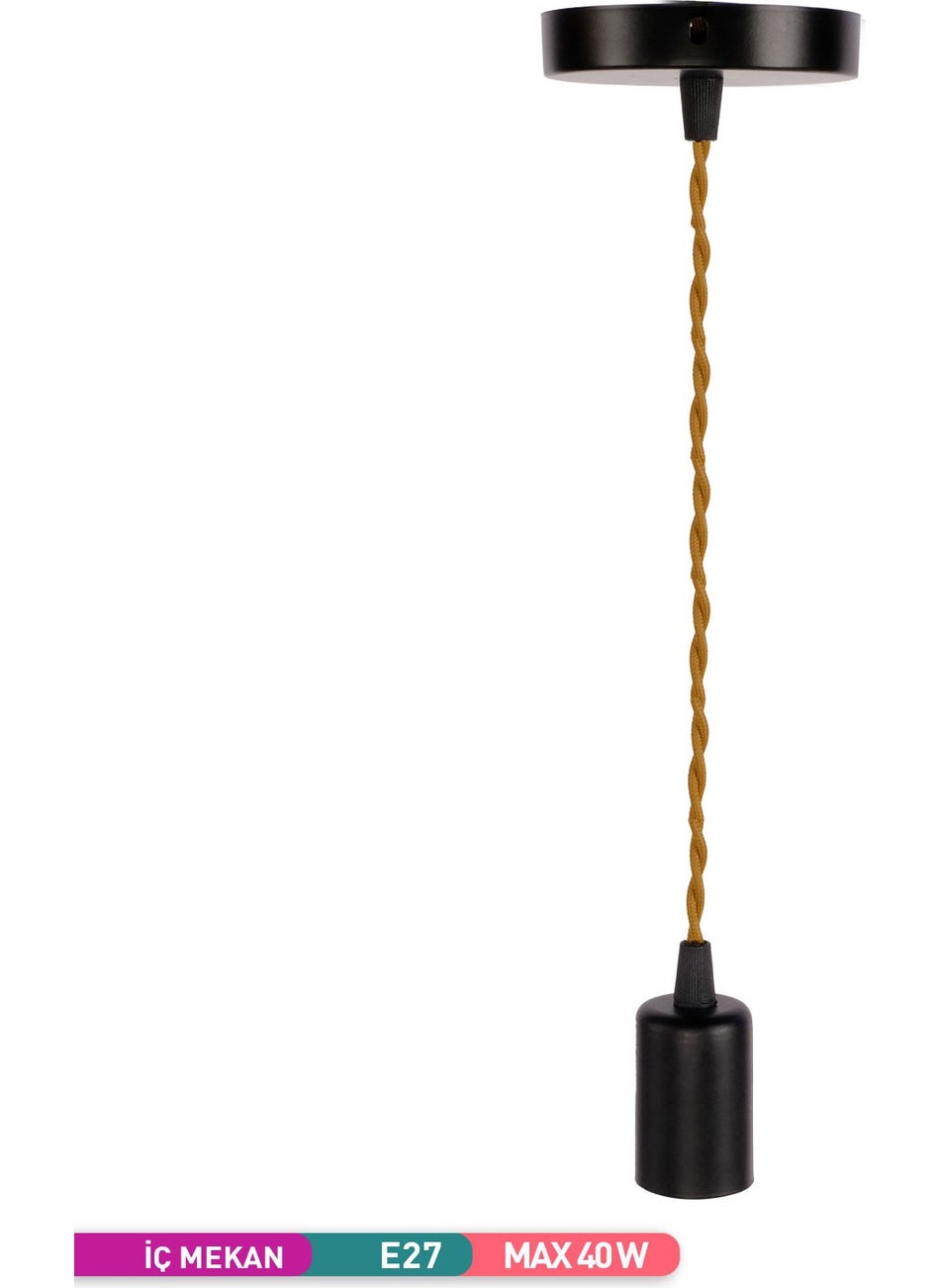 ACK Decorative Pendant Hanging Br et Brown E27 Socket  - Image 2