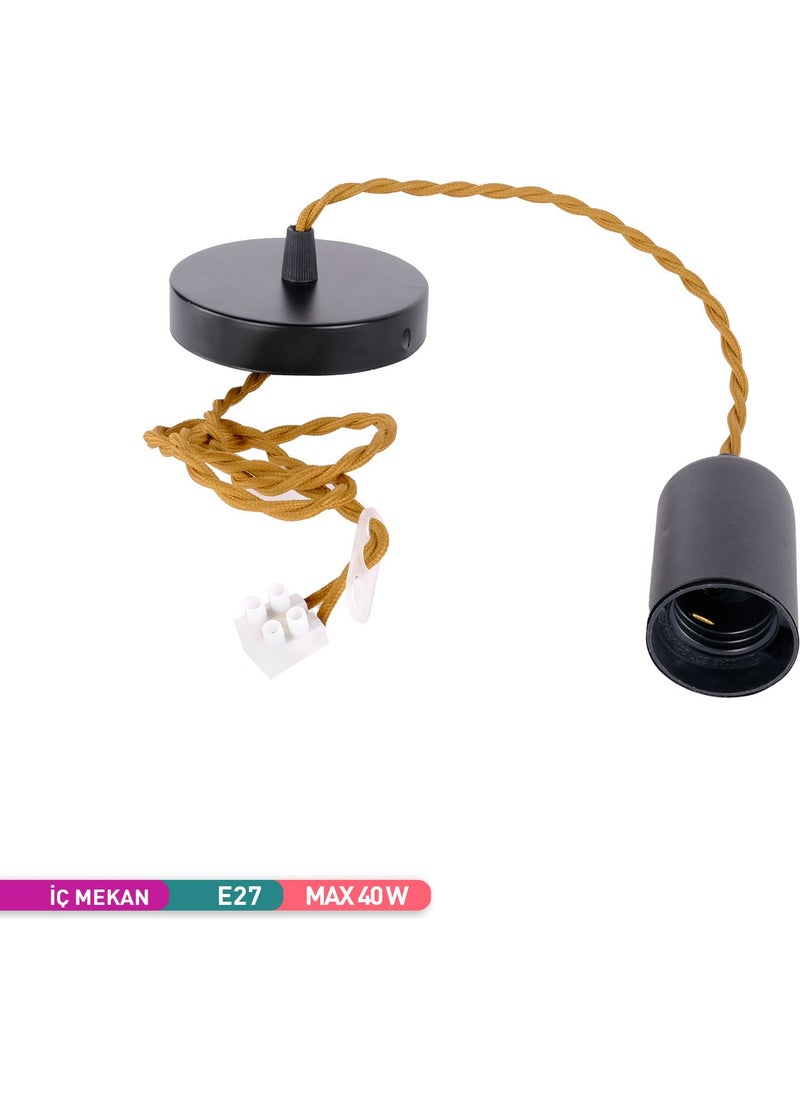 ACK Decorative Pendant Hanging Br et Brown E27 Socket  - Image 1