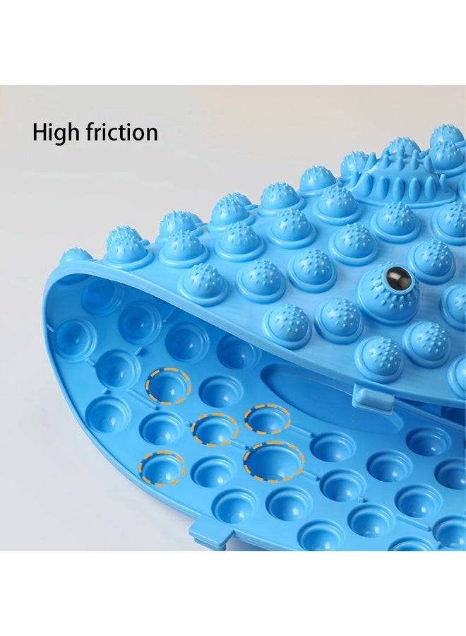 Goolsky [1pc Non-Slip Acupressure Mat] 1pc Blue Acupressure Exercise Mat, Non-Slip Durable Silicone and Polyester Workout Pad, for Home Fitness and Training, with Foot Massage for Blood Circulation, for Ideal Gift for Mother'S Day and Christmas, Without Battery - Image 4