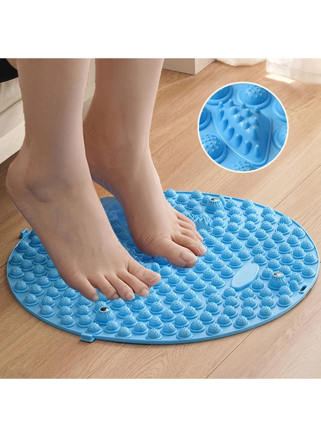 Goolsky [1pc Non-Slip Acupressure Mat] 1pc Blue Acupressure Exercise Mat, Non-Slip Durable Silicone and Polyester Workout Pad, for Home Fitness and Training, with Foot Massage for Blood Circulation, for Ideal Gift for Mother'S Day and Christmas, Without Battery - Image 3