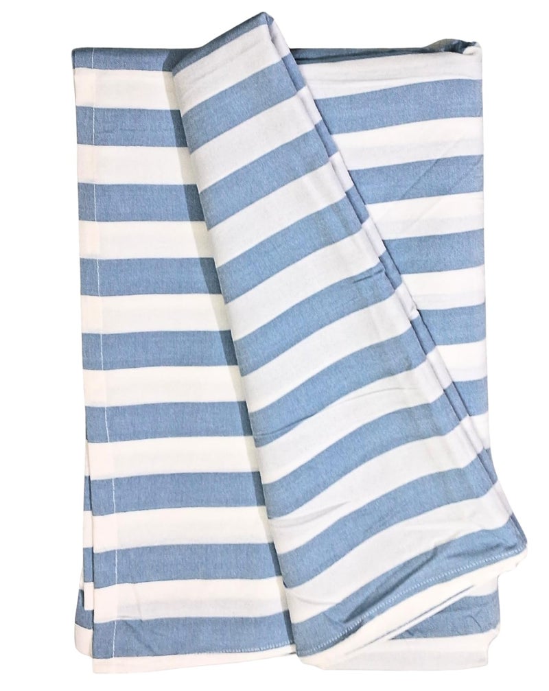 Arvore Bunkaar Ultra Soft Beautiful Bamboo Viscose Chadar | 3X Softer Than Cotton Chadar | Bamboo Cool All Seasons Blanket for Sleep, Travel | Size- 250cm X 150cm (Blue White) - Image 3