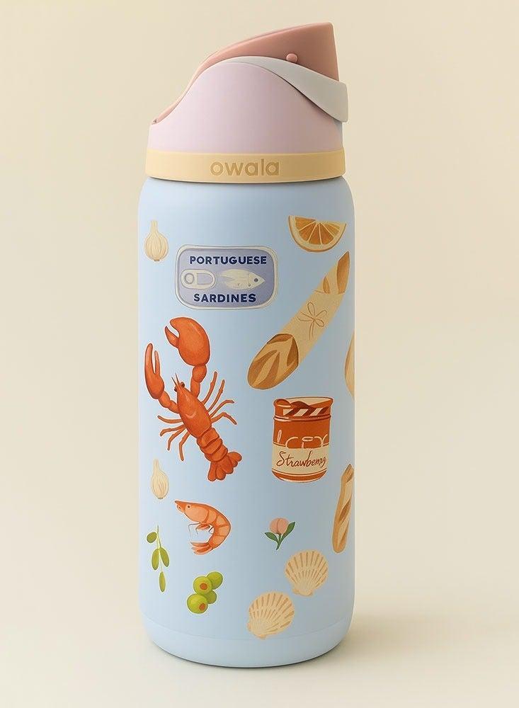 زجاجة مياه معزولة من الفولاذ المقاوم للصدأ مع شفاطة للرياضة والسفر والمدرسة، زجاجة مياه رياضية خالية من مادة BPA (32 أونصة) - Image 4