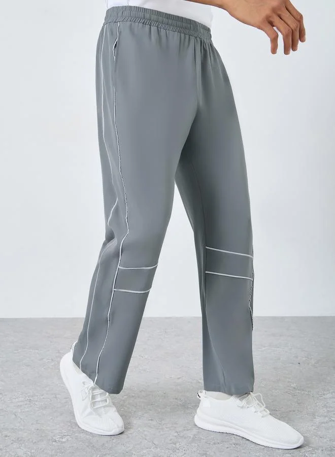 Athleisure Track Pants with Piping Detail