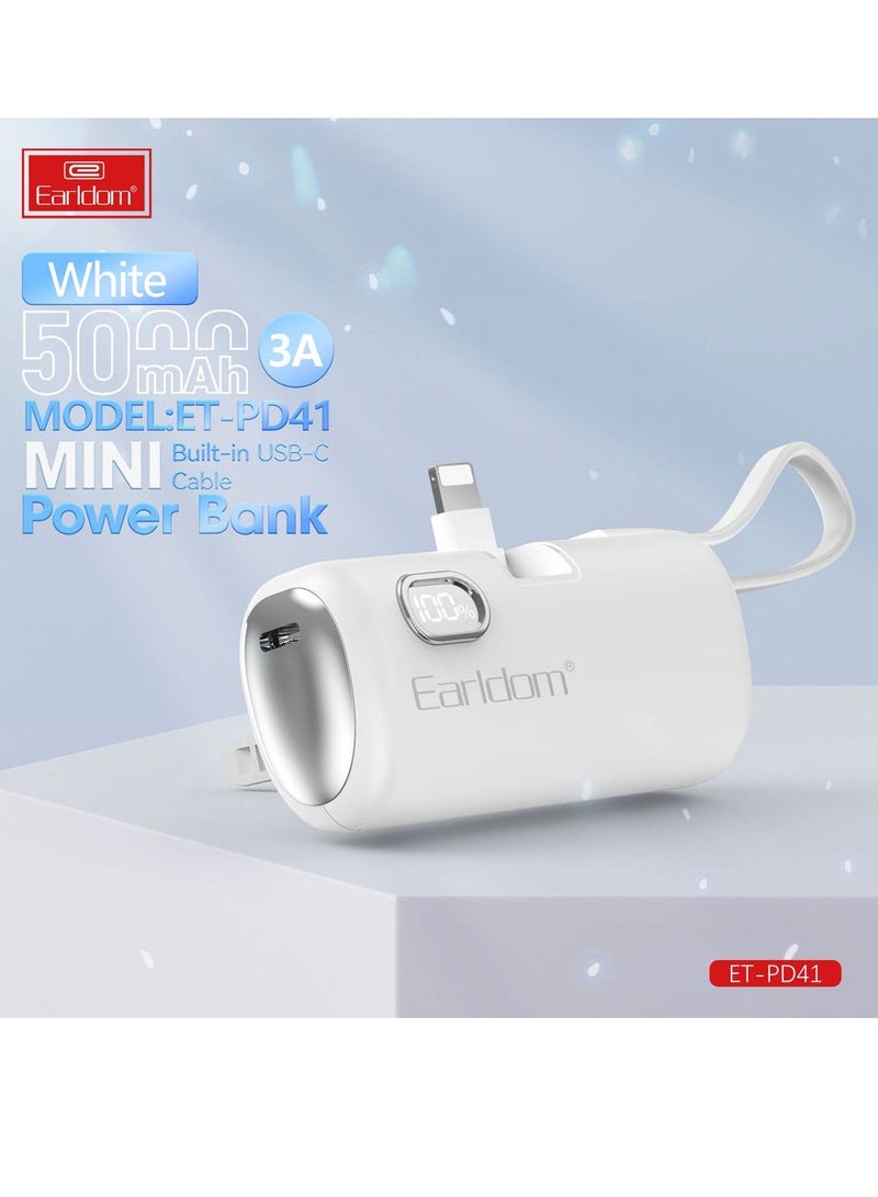 Earldom Mini 5000mAh Power Bank – 22.5W Fast Charging Portable PD41 Powerbank - Image 4