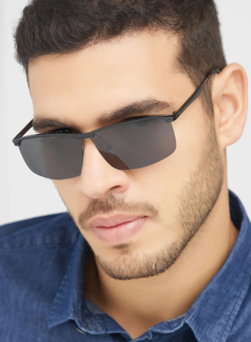 Robert Wood Polarized  Rectangular Lens Sunglasses