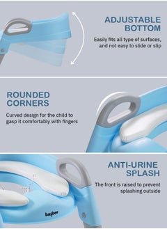 Aura Baby Potty Seat with Ladder for Western Toilets Kids Toilet Potty Training Seat for baby with Handle Cushion Kids Potty Chair Kids Potty Seat for Baby Kids 2 to 5 Years Boys Girls Blue - pzsku/Z5740F8EDE9314CB00A36Z/45/_/1712665129/f29243c3-86d8-4378-b833-7333aa26a123