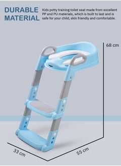 Aura Baby Potty Seat with Ladder for Western Toilets Kids Toilet Potty Training Seat for baby with Handle Cushion Kids Potty Chair Kids Potty Seat for Baby Kids 2 to 5 Years Boys Girls Blue - pzsku/Z5740F8EDE9314CB00A36Z/45/_/1712665130/34736e3c-13f1-409e-b2e2-97c2a5f8cd2a