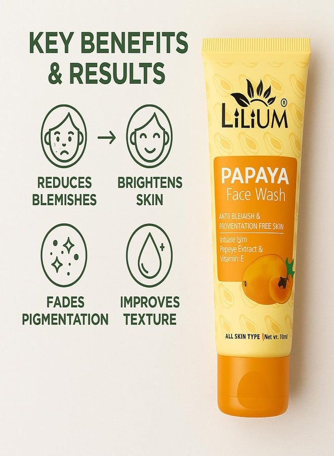 Lilium Papaya Face Wash 100ml | Enriched with AHA, BHA & Papaya | Pigmentation Free Skin | Paraben Free | All Skin Types - Image 5