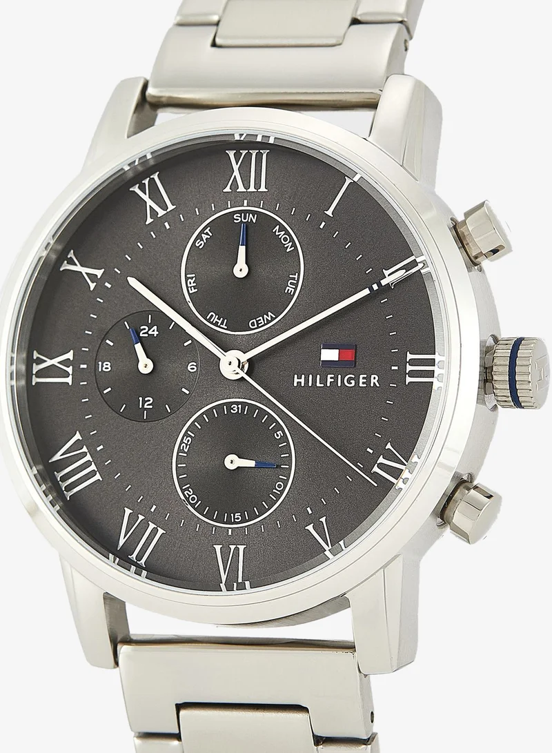 Tommy Hilfiger Mens Analog Multifunction Quartz Watch With Silver Stainless Steel Bracelet - 1791397