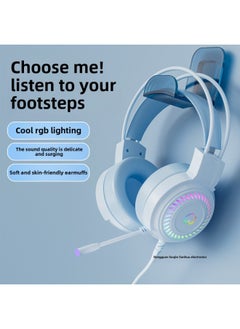 Generic Computer Headset With Microphone Gaming Desktop Special Wired Microphone Laptop Headset Bluetooth-Color:Package 1 Practical Desktop Headphone Stand-blue (✅Lightning Apple Interface Version✅The Built-in Chip Has Good Compatibility)  - Image 2