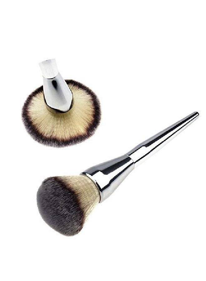 JERN أداة فرشاة بودرة أحمر الخدود للوجه فضية 1 قطعة - Image 3