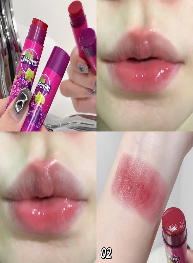 CAPPUVINI Grape Lip Gloss Set | Long Stay Lipstick Waterproof | Non-Sticky Gloss Finish for Girls & Teens | Moisturizing Lip Tint | Light Pink Red Brown Lip Balm Shades | Cute Adorable Packaging & Perfect Combo Pack set (SET-A(01,02&03), 5g) - Image 4