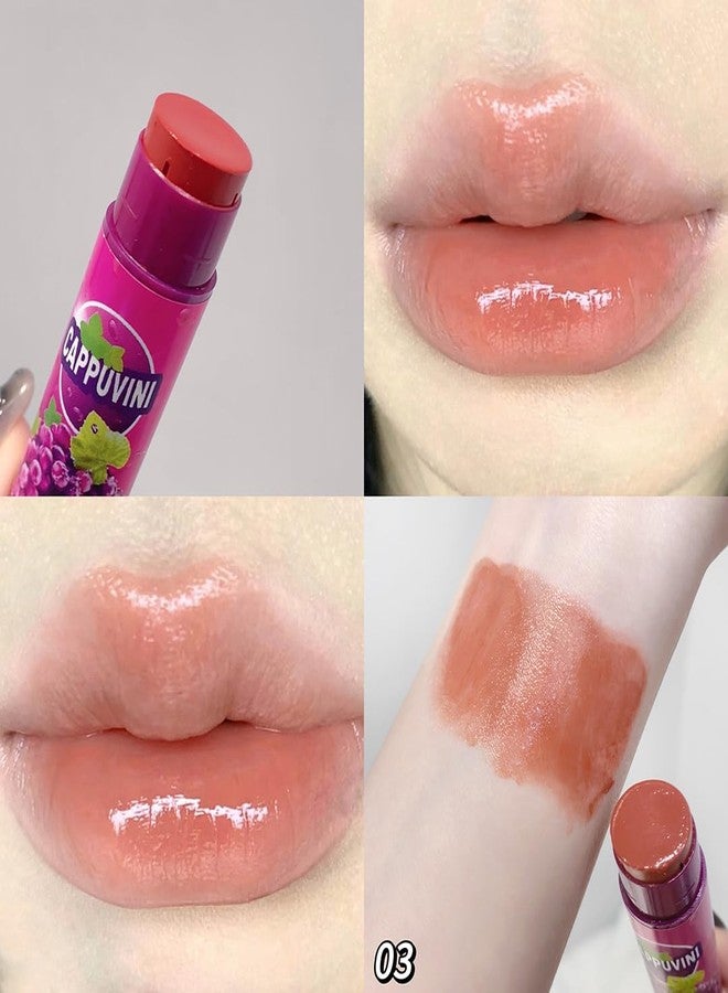 CAPPUVINI Grape Lip Gloss Set | Long Stay Lipstick Waterproof | Non-Sticky Gloss Finish for Girls & Teens | Moisturizing Lip Tint | Light Pink Red Brown Lip Balm Shades | Cute Adorable Packaging & Perfect Combo Pack set (SET-A(01,02&03), 5g) - Image 5