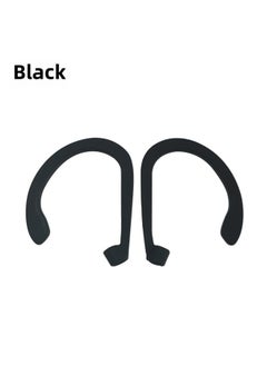 Suitable For Air Pods Anti-lost Ear Hanging Apple Bluetooth Headset Sports Anti-lost Wireless Ear Hanging Silicone Ear Hanging-Color:Black Left And Right Pair (naked)-Model:General