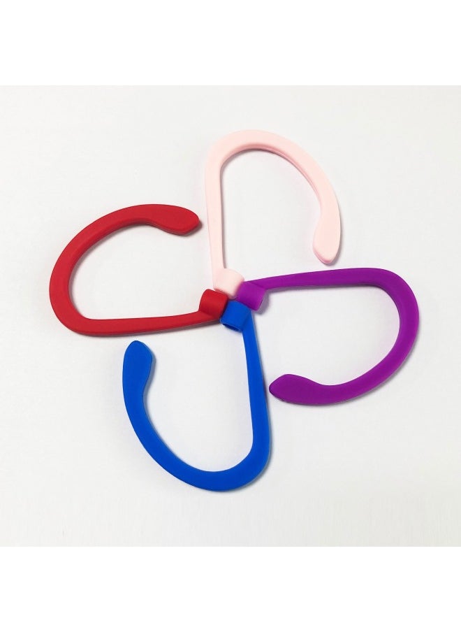 Generic - Suitable For Air Pods Anti-lost Ear Hanging Apple Bluetooth Headset Sports Anti-lost Wireless Ear Hanging Silicone Ear Hanging-Color:Black Left And Right Pair (naked)-Model:General - Image 1