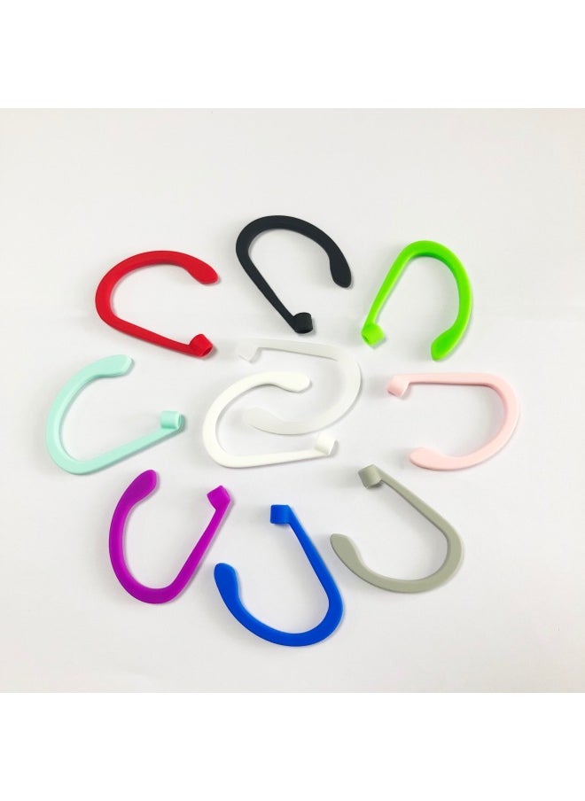 Generic - Suitable For Air Pods Anti-lost Ear Hanging Apple Bluetooth Headset Sports Anti-lost Wireless Ear Hanging Silicone Ear Hanging-Color:Black Left And Right Pair (naked)-Model:General - Image 1