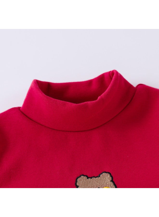 Versatile Mid-high Neck Fleece T-shirt] Boys' Autumn/winter Stylish Base Layer Children's Fashion Chinese New Year Outfit - Image 5