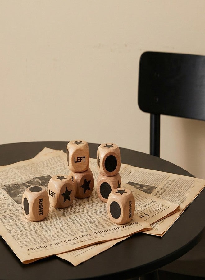 Sibba 12 Pcs Left Right Center Game Dice, 16mm Fun Left Right Roll Dice Game Set Wooden Dices with Drawstring Bag, Standard Size 6 Sided for Games Dices Accessories - Image 5