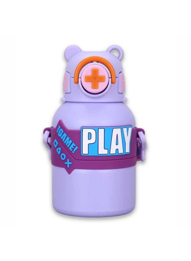 LITTLE SURPRISE BOX Little Surprise Box, Purple Game Theme Stainless Steel Kids Water Bottle, 550ml - Image 2
