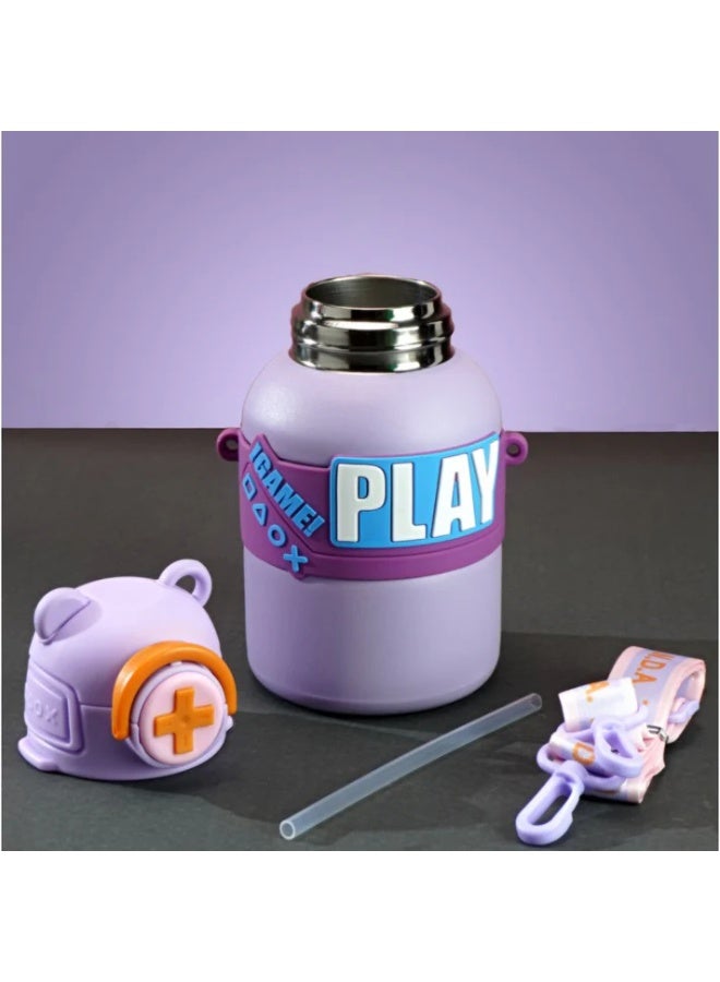 LITTLE SURPRISE BOX Little Surprise Box, Purple Game Theme Stainless Steel Kids Water Bottle, 550ml - Image 4