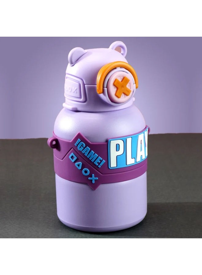 LITTLE SURPRISE BOX Little Surprise Box, Purple Game Theme Stainless Steel Kids Water Bottle, 550ml - Image 3