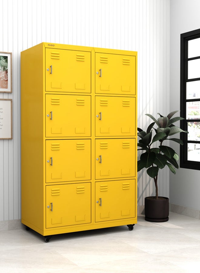 RIGID خزانة فولاذية Cyra 8D باللون الأصفر 180x105x60 سم  - Image 1