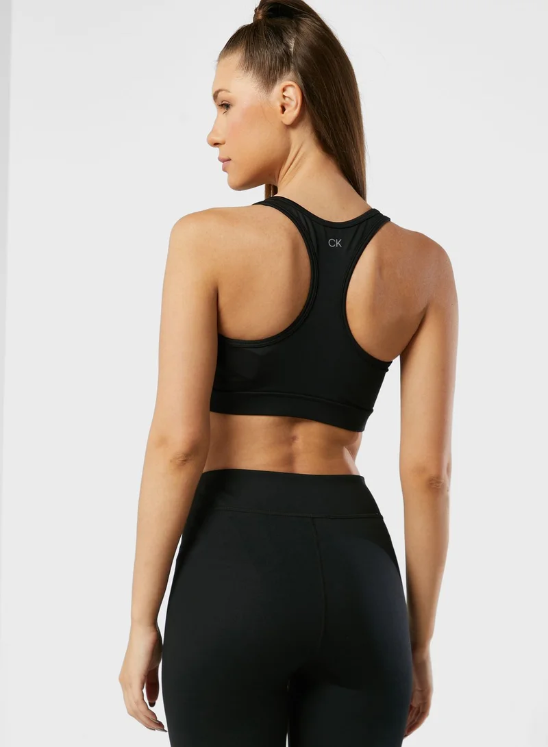 Calvin Klein Sports Logo Racerback Bra