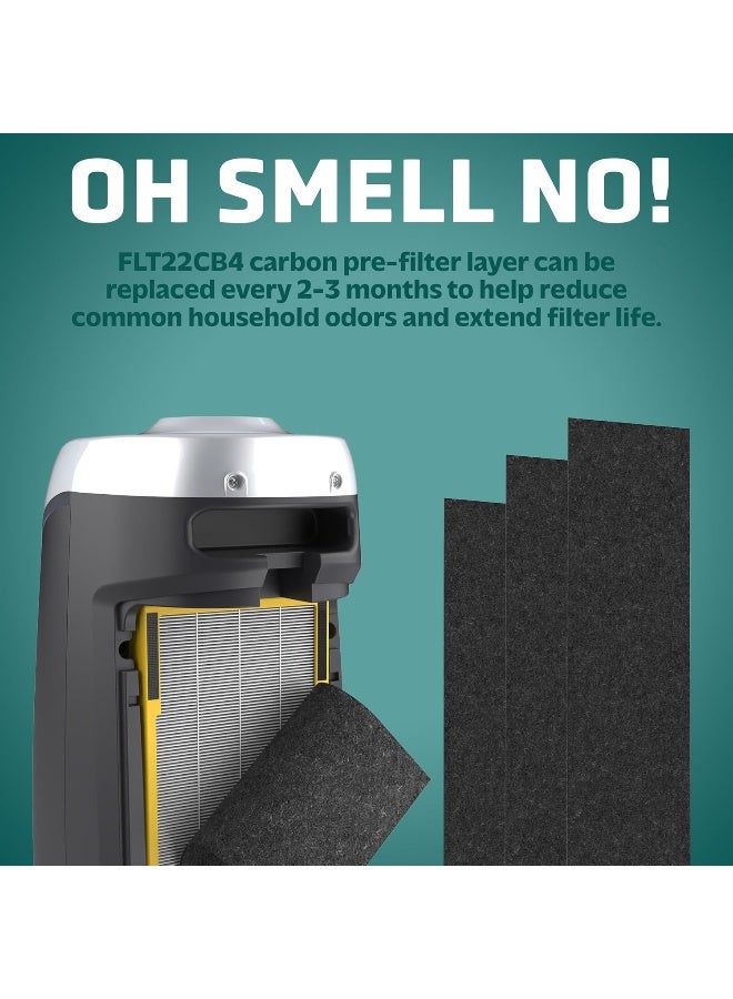 GermGuardian Filter B HEPA Pure Genuine Air Purifier Filter Removes 9997 of Pollutants Wildfire Smoke Odors for AC4825 AC4300 AC4900 AC4880 AC4850 CDAP4500 2Pack BlackYellow FLT48252PK - Image 2