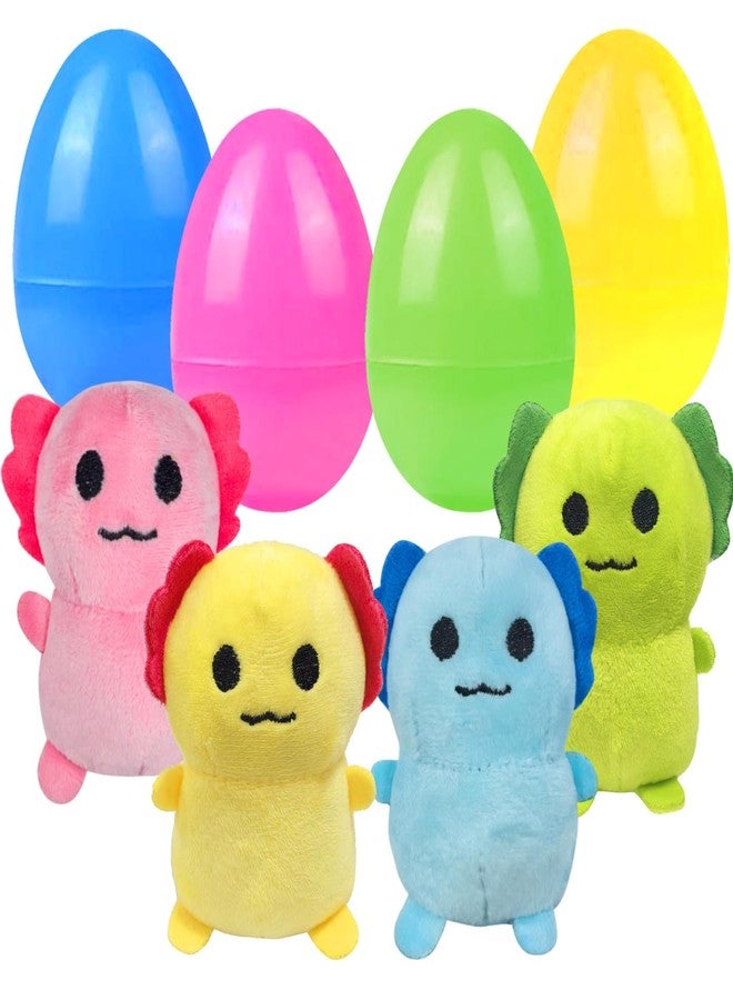 Holydeck 4 Pcs Jumbo Axolotl Plush Toys with Easter Goodie Bags Plushies Playset Basket Fillers Toys for Kids Girls Boys Easter Basket Stuffers Party Favors Gifts - Image 1