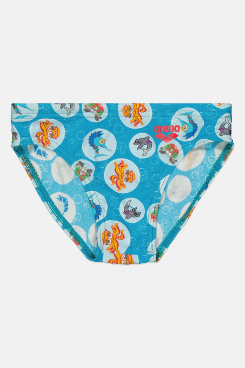 arena Toddlers Boy Allover Print Swim Briefs, Multicolor - Image 1