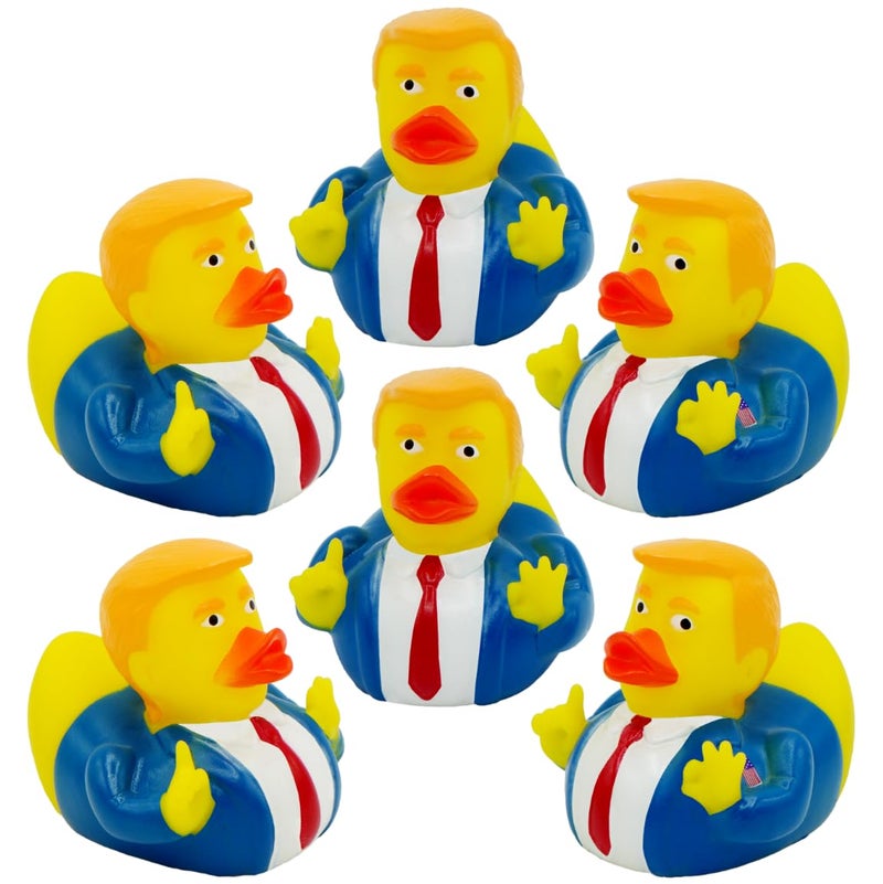 4E's Novelty 4Es Novelty 6 President Rubber Ducks Bulk Pack of 6 Small 23 Inch Rubber Duckies Great for Jeep Ducking Christmas White Elephant Exchange Gag Gift for Adults - Image 2