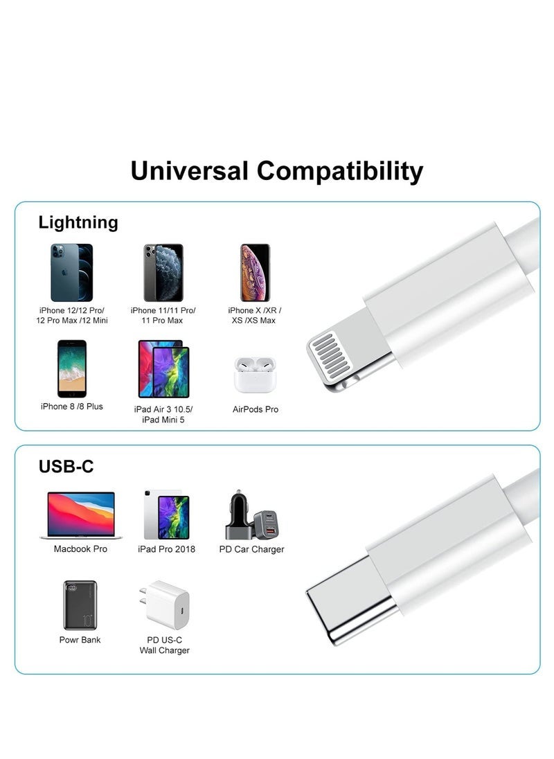 Generic - Apple Certified 1 Meter Fast Charging Cable for iPhone, Lightning Cable with USB Type C Port Supports Fast Charging Cord for Apple iPhone 14 Pro 14/13 Pro/12 Pro Max/12 Mini/11 Pro/XS/XR/iPad, from 3 - Image 1