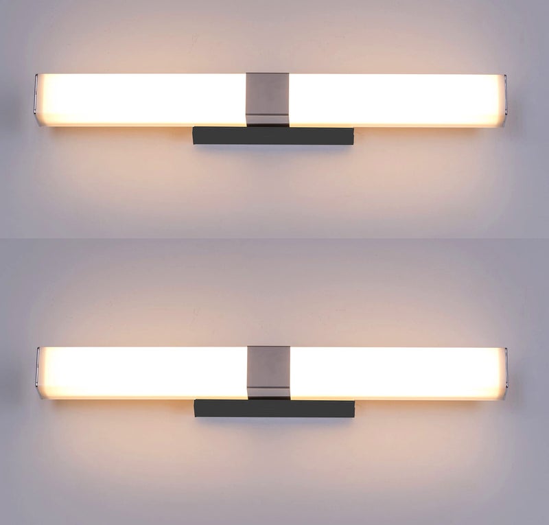 Groeien Pack of 2 Rectangular 15 watt LED Mirror Picture Wall Light(Warm White) (2) - Image 1