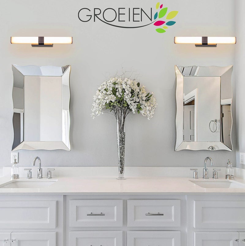 Groeien Pack of 2 Rectangular 15 watt LED Mirror Picture Wall Light(Warm White) (2) - Image 2