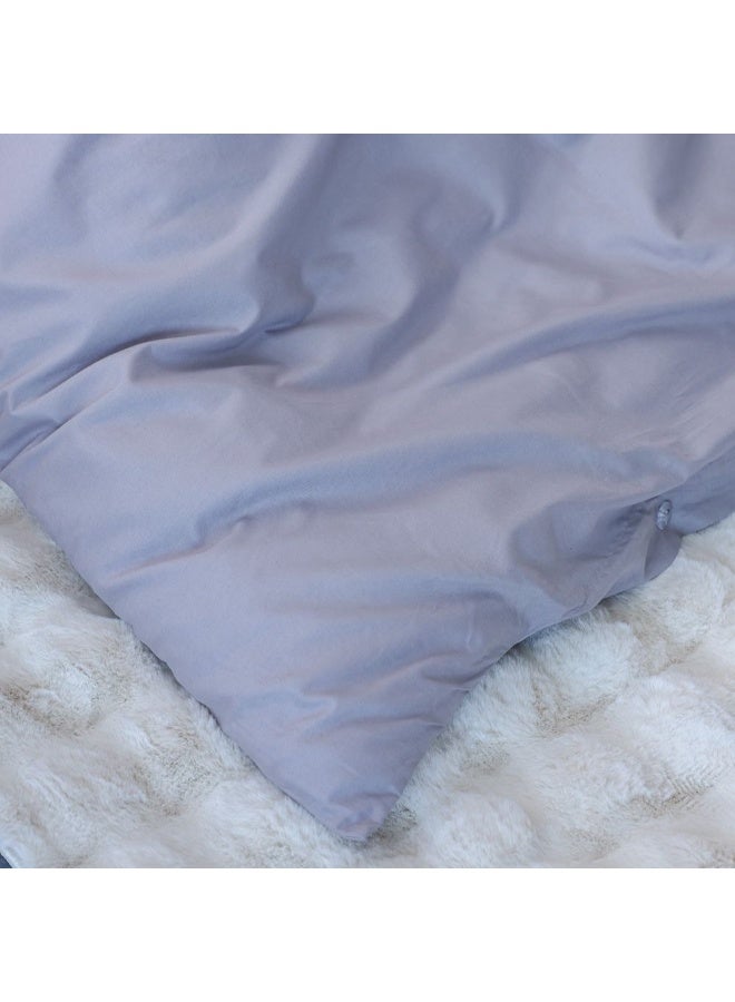 Danube Home Bliss 2 Pc Cotton Twin Duvet Cover Set - Grey - 135x200 cm, 50x75 cm | 100% Cotton -144 Thread Count Quilt Cover, Comfortable Bedding Cover For Bedroom - Image 5