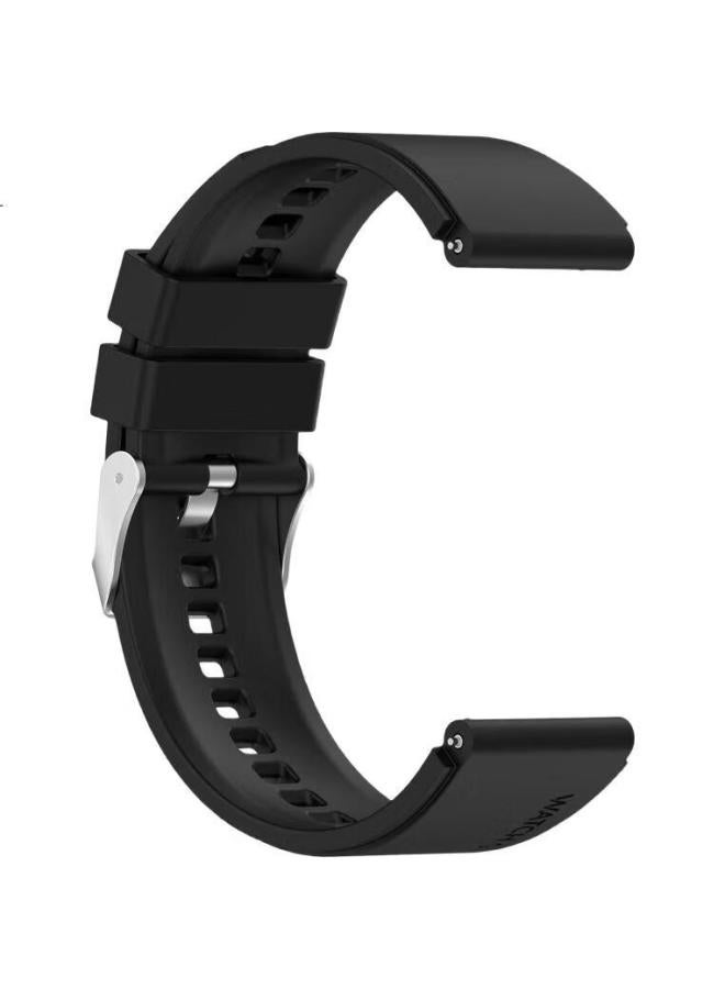 KMaxAI Compatible Silicone Watch Band For Honor Watch 4 Pro, Suitable For Gs 4/3I/Pro, Fresh Style Watch Band, Magicwatch2 46Mm/Dream, Sports Replacement Wristband, Black - Image 3