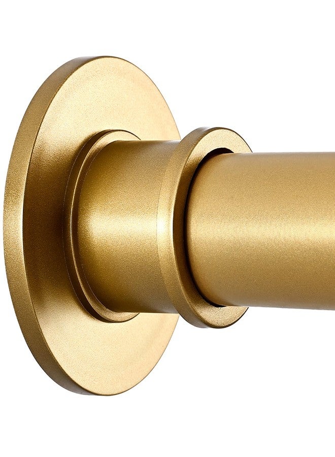 BRIOFOX Shower Curtain Rod Adjustable 18-64 Inch, No Drilling Non Slip Stainless Steel Spring Tension Curtain Rod for Window or Bathroom, Sunset Gold - Image 1