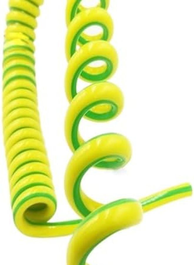 سلك طاقة قابل للسحب ملفوف أصفر 1 نواة 18AWG 0.5 متر سلك تمدد قابل للتمدد - Image 1