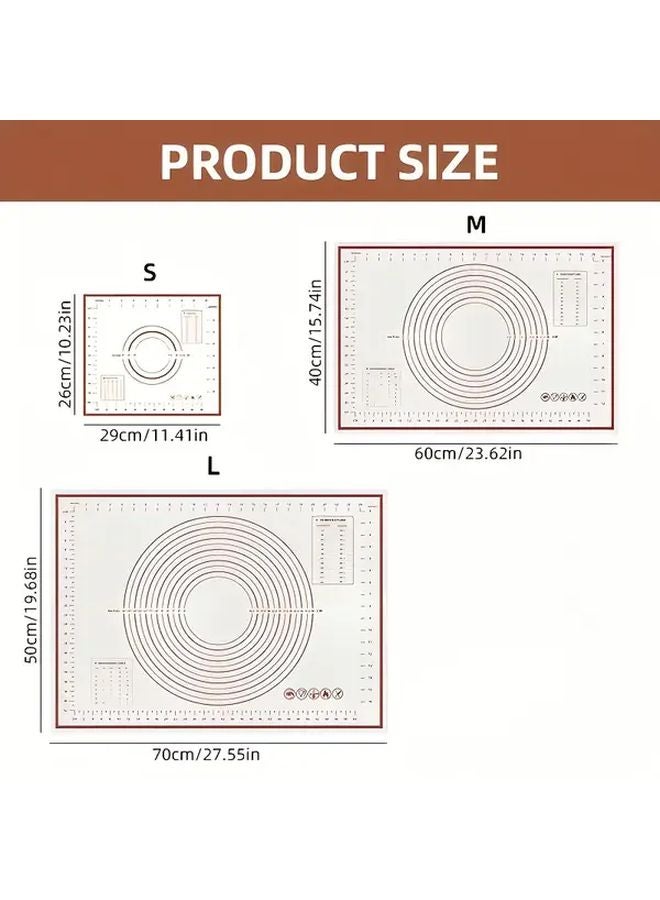 Small 11 42inch Dough Mat Non Slip Non Stick Rolling Pastry Baking Tool - Image 3