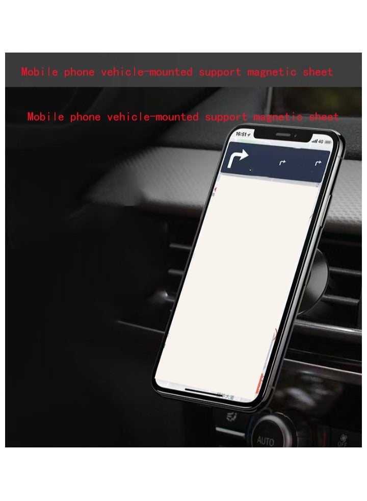 2-Piece Magnetic Chip Car Phone Holder Accessory, Round Black Electrophoretic Magnetic Sheet 35mm - Image 3